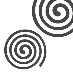 Psychedelic spiral with radial rays. Swirl spin comic vector