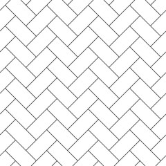 Floor paving, cladding, masonry, parquet. Seamless pattern. Simple rectangles parquet tessellation. Driveway slabs. Minimal floor tiles. Cladding bricks. Flooring laminate. Classic herringbone grid