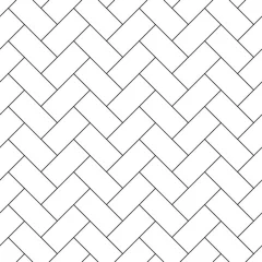 Wall murals Bricks Floor paving, cladding, masonry, parquet. Seamless pattern. Simple rectangles parquet tessellation. Driveway slabs. Minimal floor tiles. Cladding bricks. Flooring laminate. Classic herringbone grid