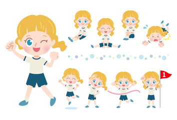 cute type blonde girl_sports