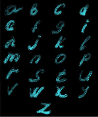 abstract blue alfabet © Надя Терра