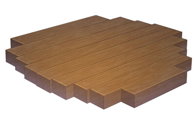 ジオラマ　ヴィネット風背景　木の床