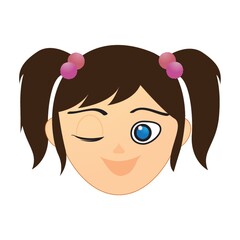 girl winking