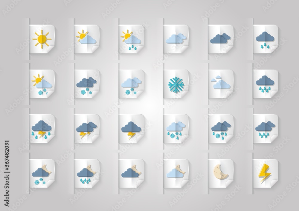 Canvas Prints weather icon set