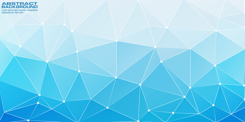 Low poly and polygonal Background with blue and White color, Abstract Design Templates.