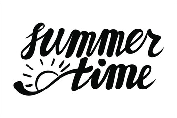 Summer Time hand lettering vector 