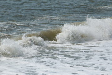 seething sea waves as background