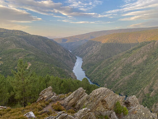 
canyon rio sil in the sacred bank Galicia
