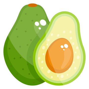 
Avocado Icon Design, Glyph Vector Of Natural Food 
