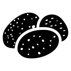 
A fibre food, potatoes glyph icon design 
