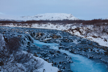 Bruarfoss, Iceland. A beautiful waterfall in the south of Iceland. One of the Golden circle milestone