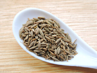 Cumin seeds in isolated background