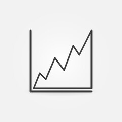 Graph vector concept minimal icon or symbol in thin line style