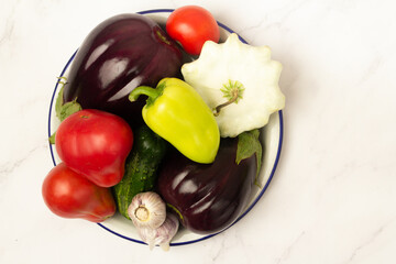 fresh vegetables on a plate