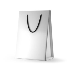 Shopping bag mockup on white background