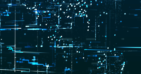 Fototapeta premium Abstract digital network data background, 3D rendering illustration