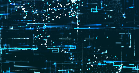 Abstract digital network data background, 3D rendering illustration