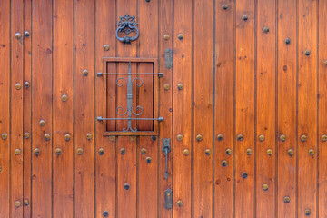 Fototapeta premium Brown wooden gate (abstract texture)