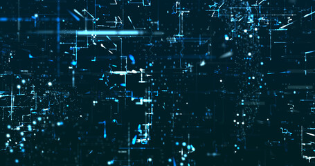 Abstract digital network data background, 3D rendering illustration