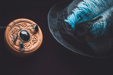  Vintage clos up bijouterie and fancy accessorize. Pretty fashionable details