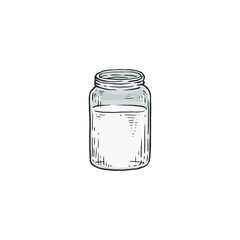Coconut milk for ketogenic diet, cartoon sketch vector illustration isolated.