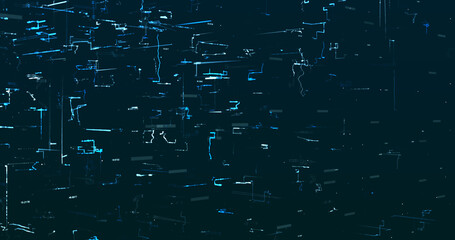 Abstract digital network data background, 3D rendering illustration