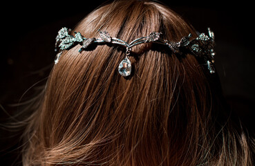 Tiara - Diadem for womens fancy accessorize. Pretty fashionable details for look