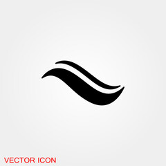 Air icon, symbol of wind energy. Vector sign
