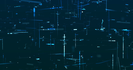 Abstract digital network data background, 3D rendering illustration