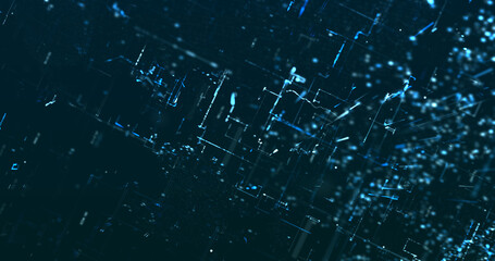 Abstract digital network data background, 3D rendering illustration