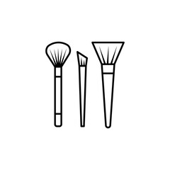brushes line icon. Signs and symbols can be used for web, logo, mobile app, UI, UX