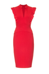 Red dress  isolated on white background.