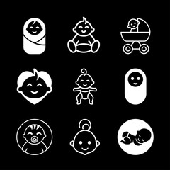 Baby changing diapers flat icon sign. vector