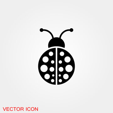 Beetle icon. Insect design, insect icons vector