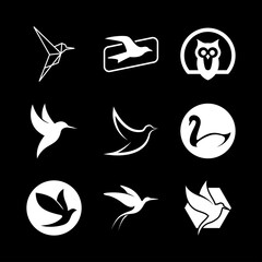 Birds icon. Birds Silhouette different vector illustrations