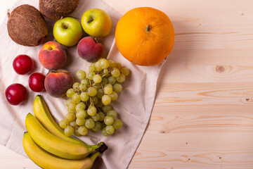fruit on rustic background