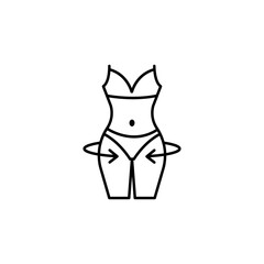 weight loss line icon. Signs and symbols can be used for web, logo, mobile app, UI, UX