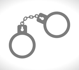 metal handcuffs icon