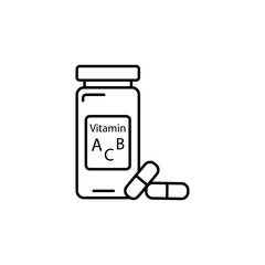 vitamins line icon. Signs and symbols can be used for web, logo, mobile app, UI, UX