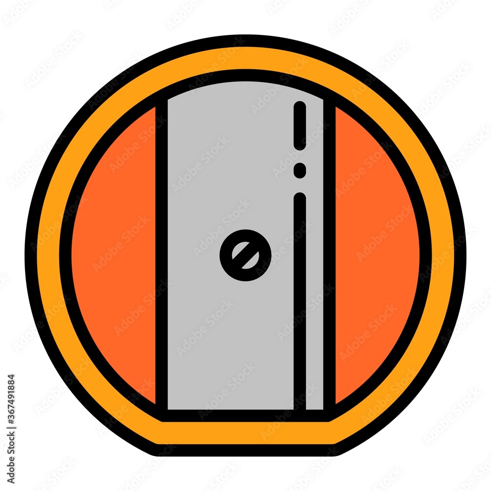 Poster kid sharpener icon. outline kid sharpener vector icon for web design isolated on white background