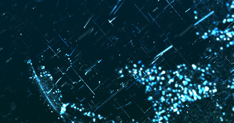 Abstract digital network data background, 3D rendering illustration