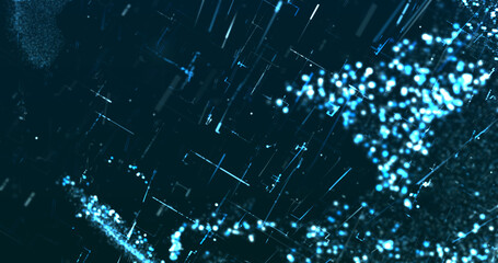 Abstract digital network data background, 3D rendering illustration