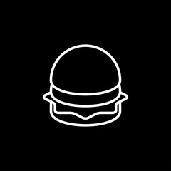 Burger icon, flat design Hamburger web icon. vector illustration