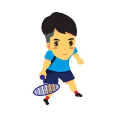 badminton player in action