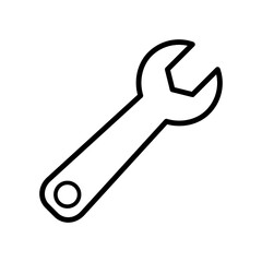 wrench - metal spanner icon vector design template