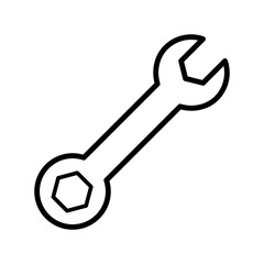 wrench - metal spanner icon vector design template