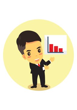 businessman with graph