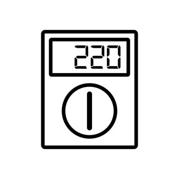 multimeter - digital - analog - electrical symbol icon vector design template