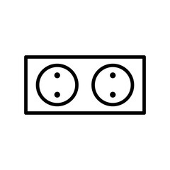electrical outlet - electric symbol icon vector design template