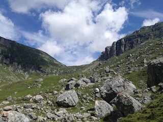 mountain landscape with clouds